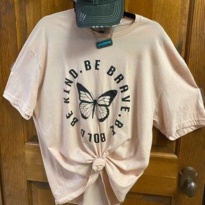 Soft Pink t-shirt sizes medium M and extra large XL